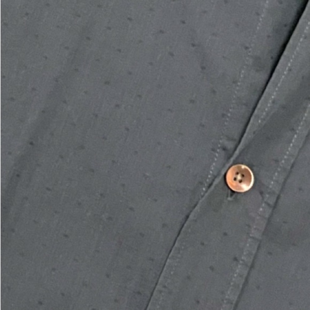 Navy Polka Dot Button Down By Closed - image 3